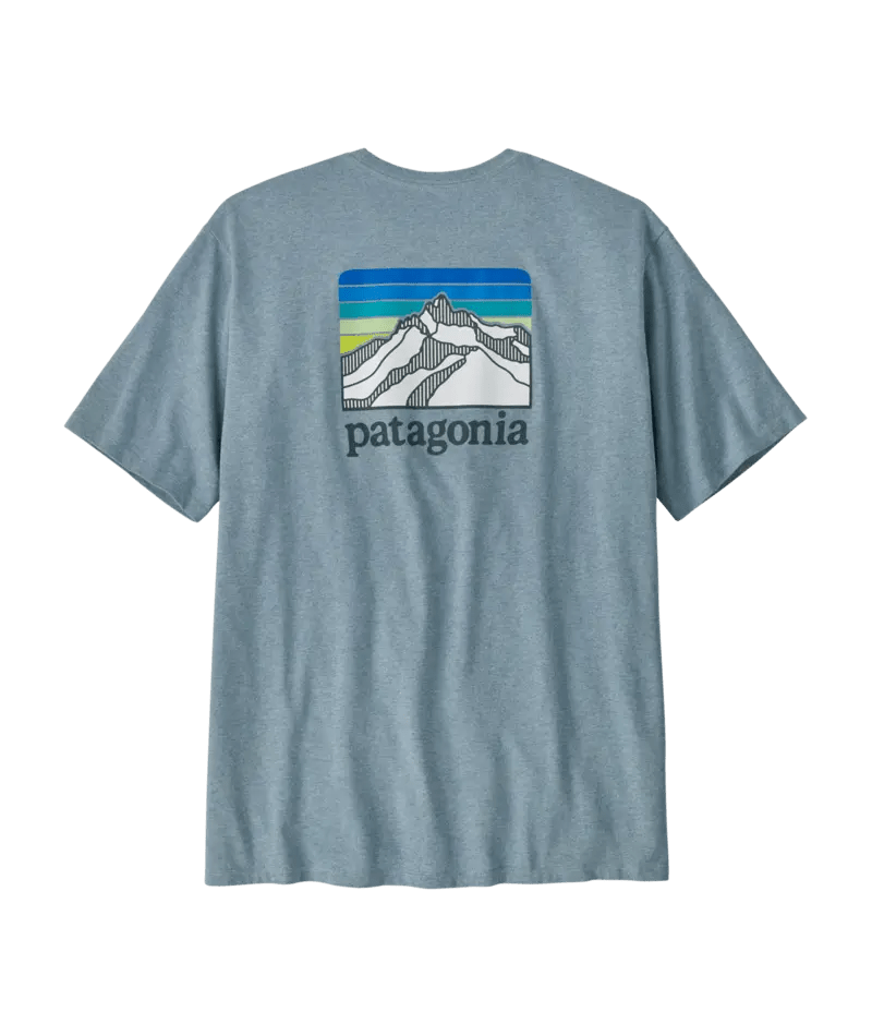 Men's Line Logo Ridge Pocket Responsibili - Tee in Thermal Blue | Patagonia Bend