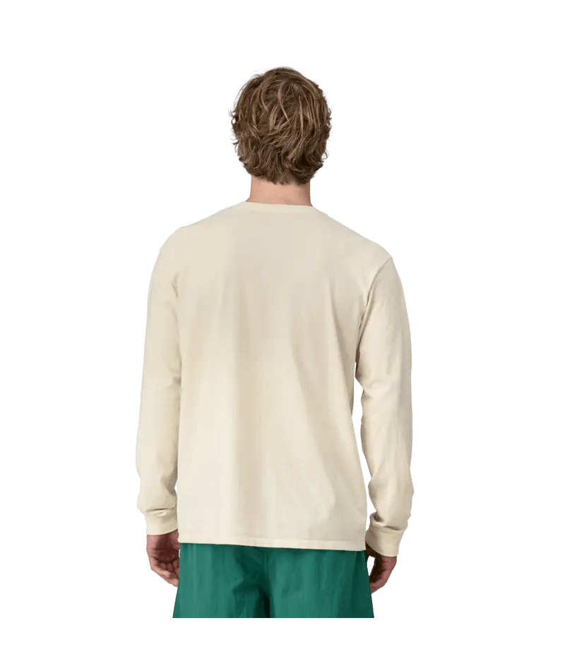 Men's Long - Sleeved '73 Skyline Pocket Responsibili - Tee in Birch White | Patagonia Bend