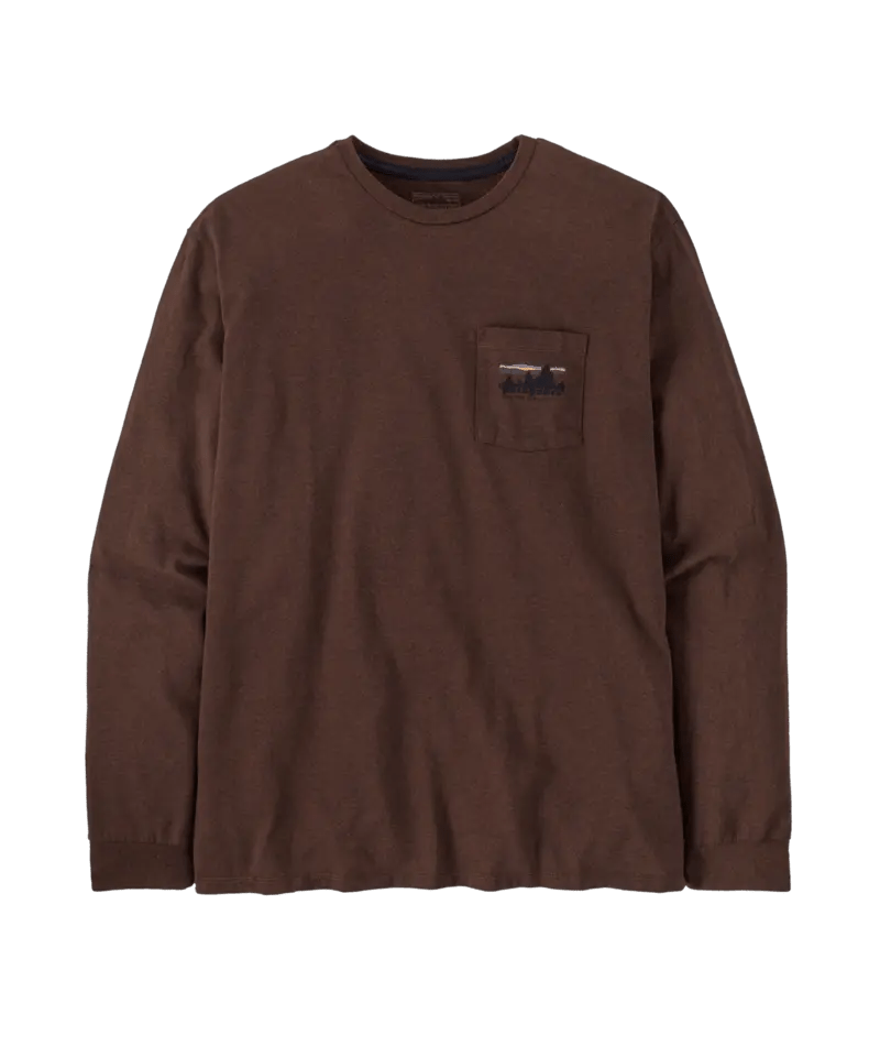 Men's Long - Sleeved '73 Skyline Pocket Responsibili - Tee in Molasses Brown | Patagonia Bend