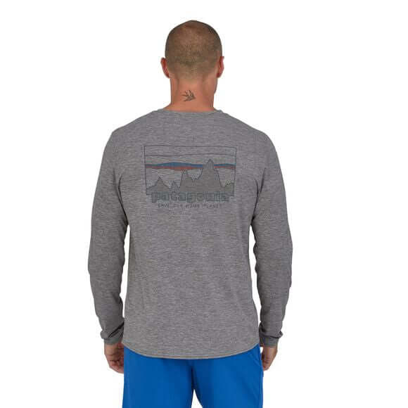 Men's Long - Sleeved Capilene Cool Daily Graphic Shirt in 73 Skyline: Feather Grey | Patagonia Bend