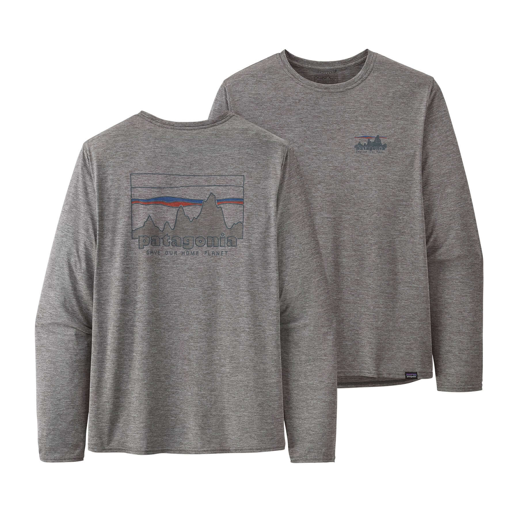 Men's Long - Sleeved Capilene Cool Daily Graphic Shirt in 73 Skyline: Feather Grey | Patagonia Bend