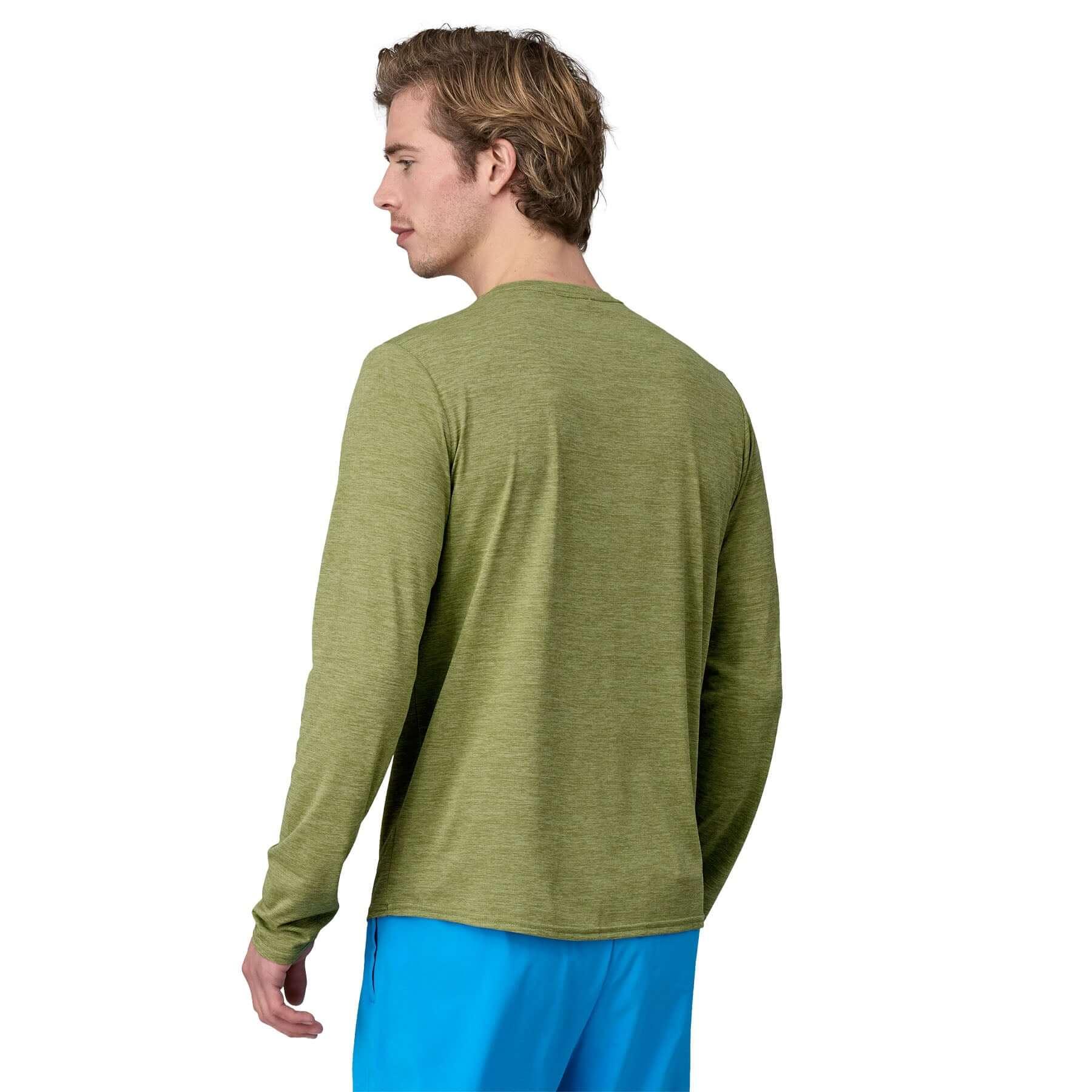 Men's Long - Sleeved Capilene® Cool Daily Shirt in Buckhorn Green - Light Buckhorn Green X - Dye | Patagonia Bend