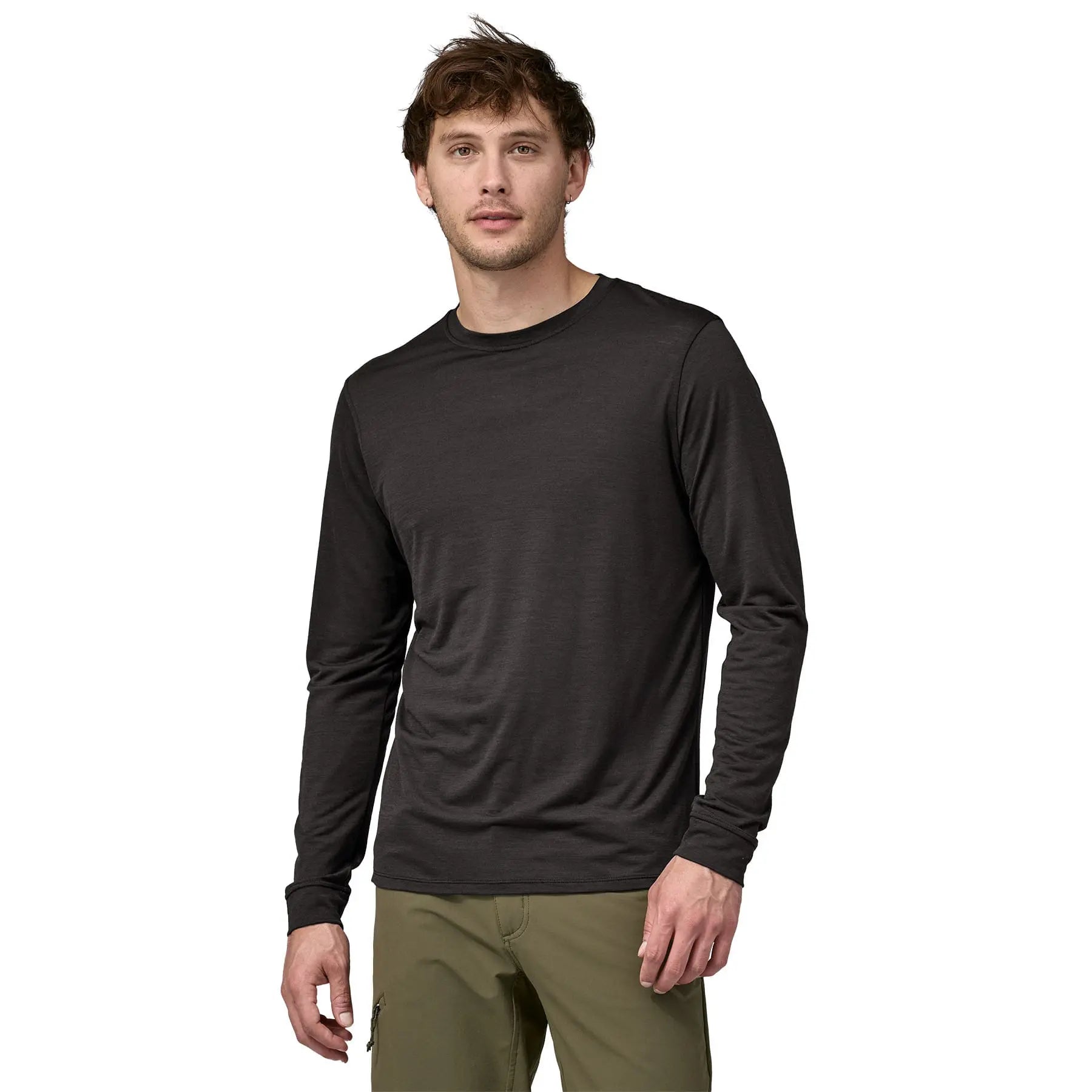 Men's Long - Sleeved Capilene® Cool Merino Shirt in Black | Patagonia Bend