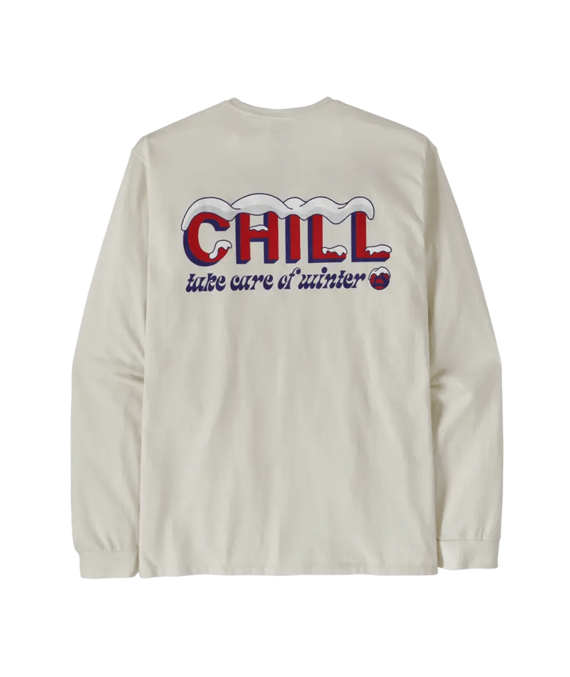 Men's Long - Sleeved Chill Responsibili - Tee in Birch White | Patagonia Bend