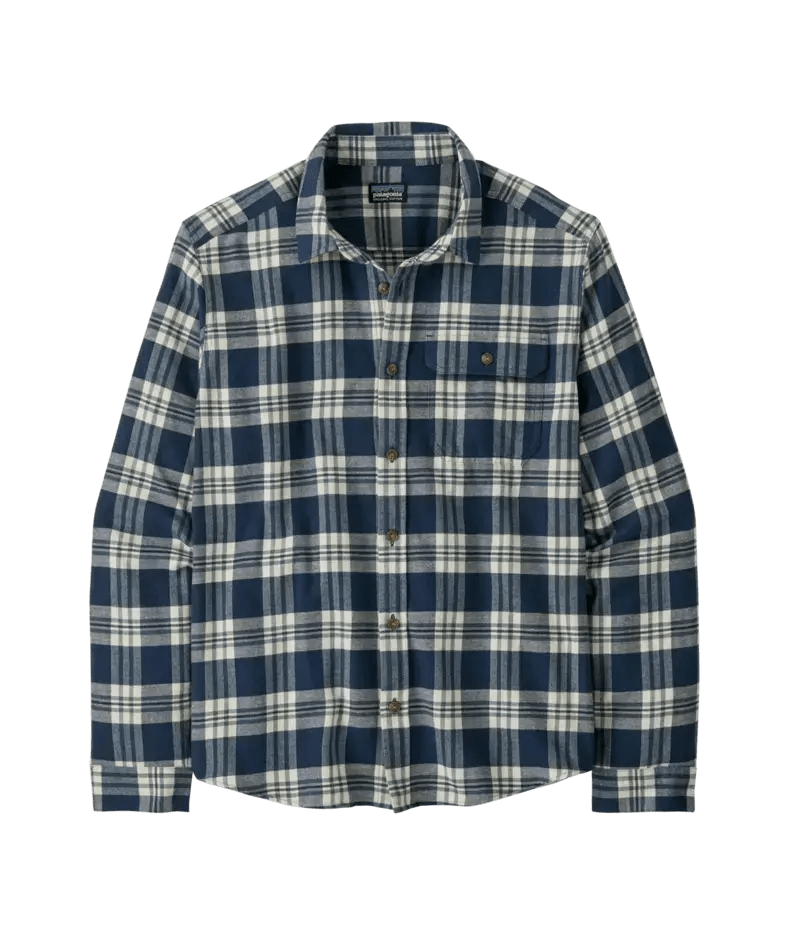 Men's Long - Sleeved Lightweight Fjord Flannel Shirt in Base Camp: New Navy | Patagonia Bend