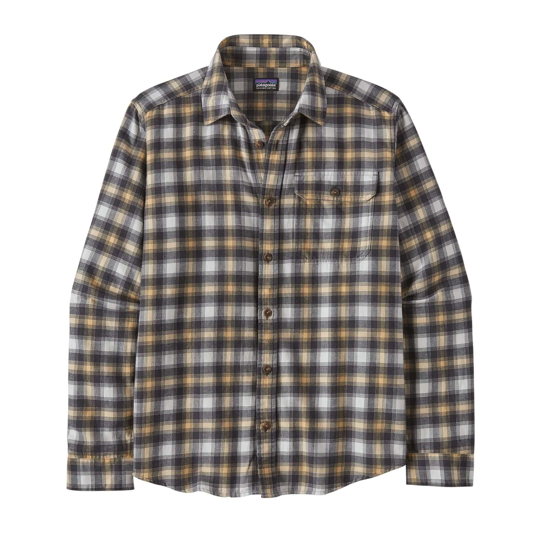 Men's Long - Sleeved Lightweight Fjord Flannel Shirt in Beach Day: Sandy Melon | Patagonia Bend