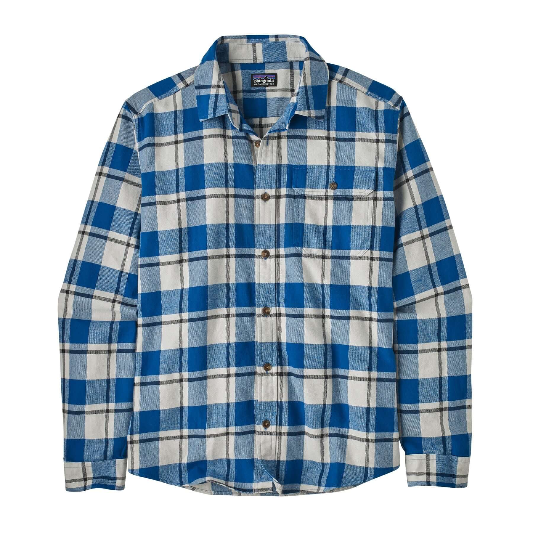 Men's Long - Sleeved Lightweight Fjord Flannel Shirt in Captain: Endless Blue | Patagonia Bend