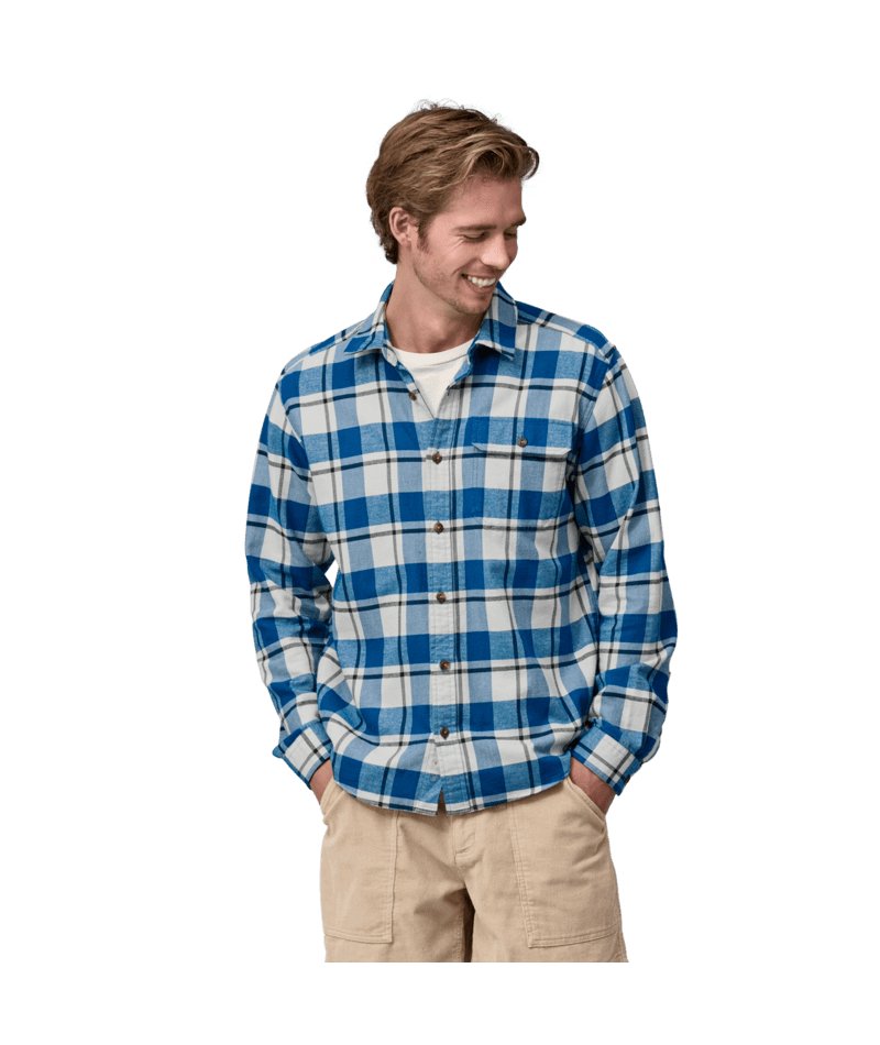 Men's Long - Sleeved Lightweight Fjord Flannel Shirt in Captain: Endless Blue | Patagonia Bend