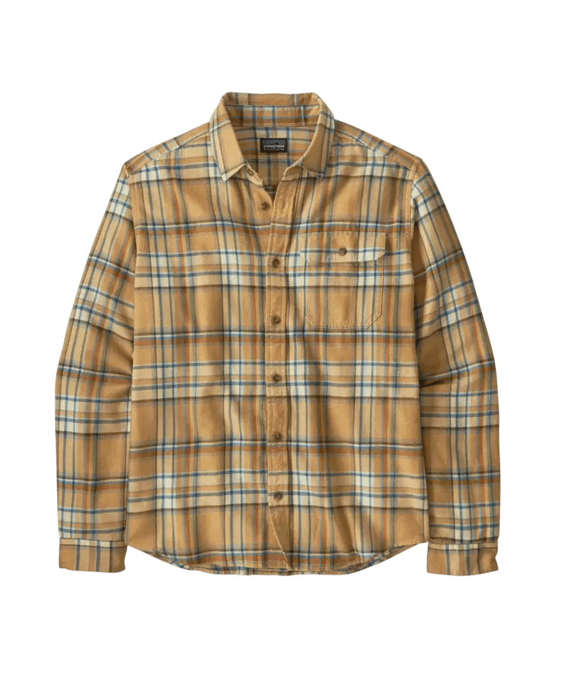 Men's Long - Sleeved Lightweight Fjord Flannel Shirt in Daydream: Beeswax Tan | Patagonia Bend