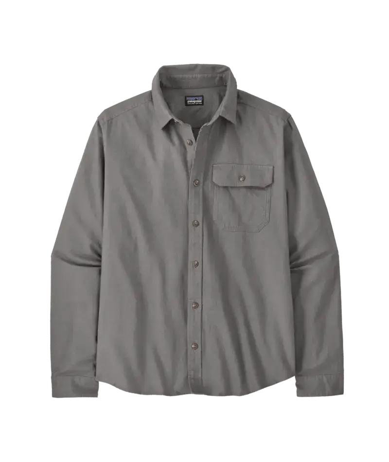 Men's Long - Sleeved Lightweight Fjord Flannel Shirt in Noble Grey | Patagonia Bend