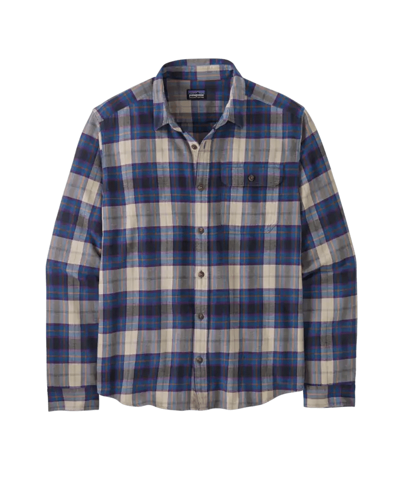 Men's Long - Sleeved Lightweight Fjord Flannel Shirt in Spotter: Endless Blue | Patagonia Bend