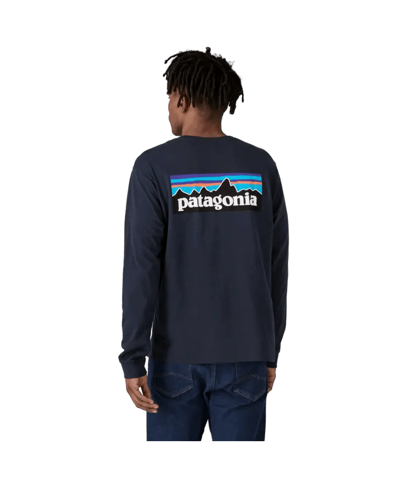 Men's Long - Sleeved P - 6 Logo Responsibili - Tee in New Navy | Patagonia Bend