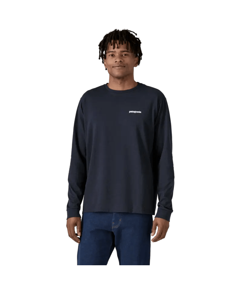 Men's Long - Sleeved P - 6 Logo Responsibili - Tee in New Navy | Patagonia Bend