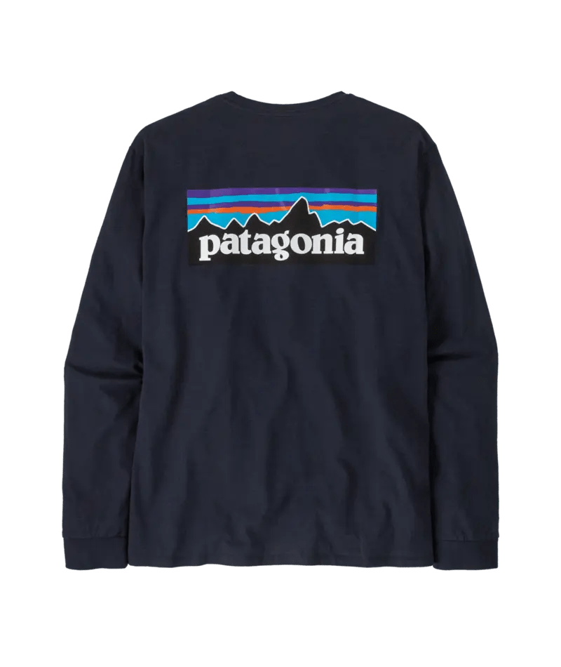 Men's Long - Sleeved P - 6 Logo Responsibili - Tee in New Navy | Patagonia Bend