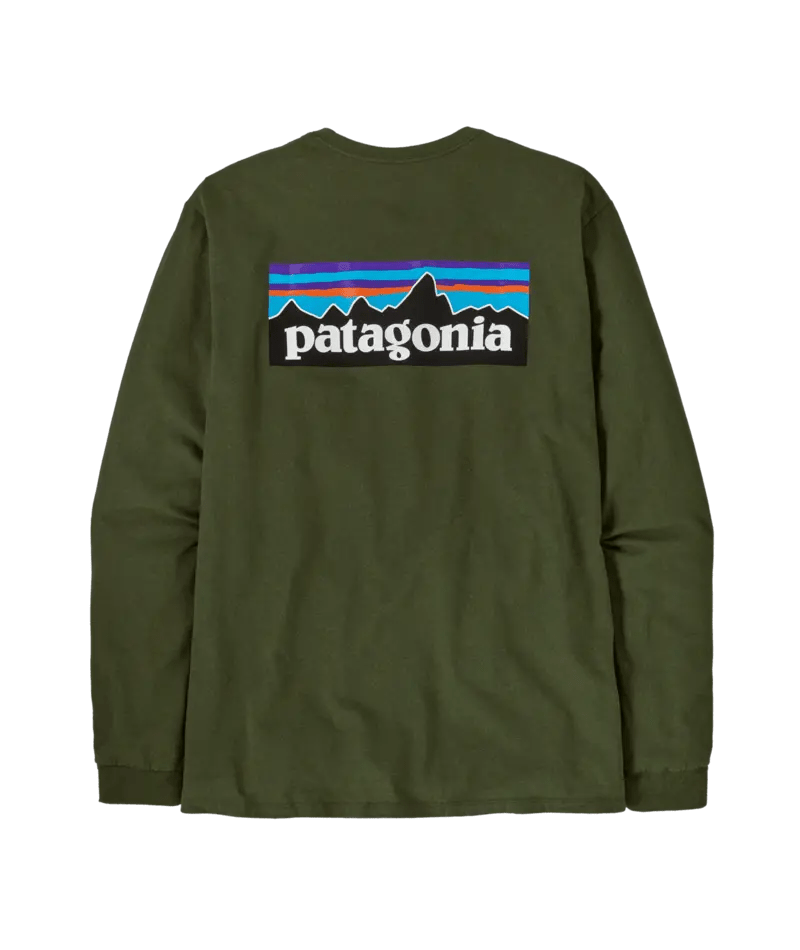 Men's Long - Sleeved P - 6 Logo Responsibili - Tee in Torrey Pine Green | Patagonia Bend