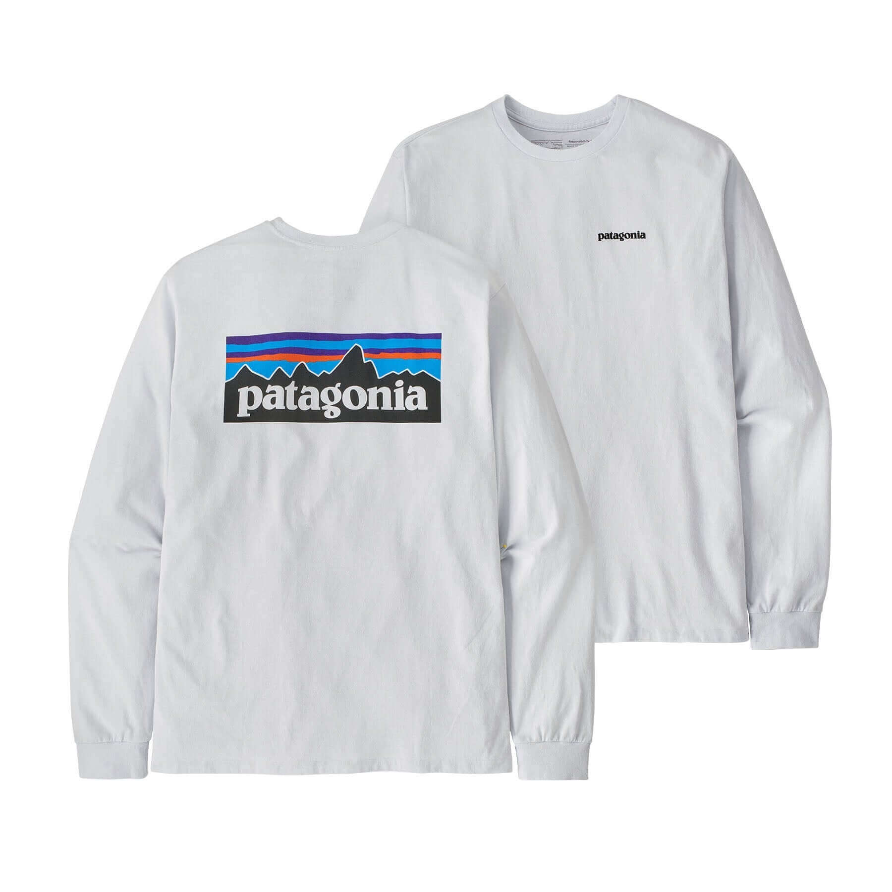 Men's Long - Sleeved P - 6 Logo Responsibili - Tee in WHITE | Patagonia Bend