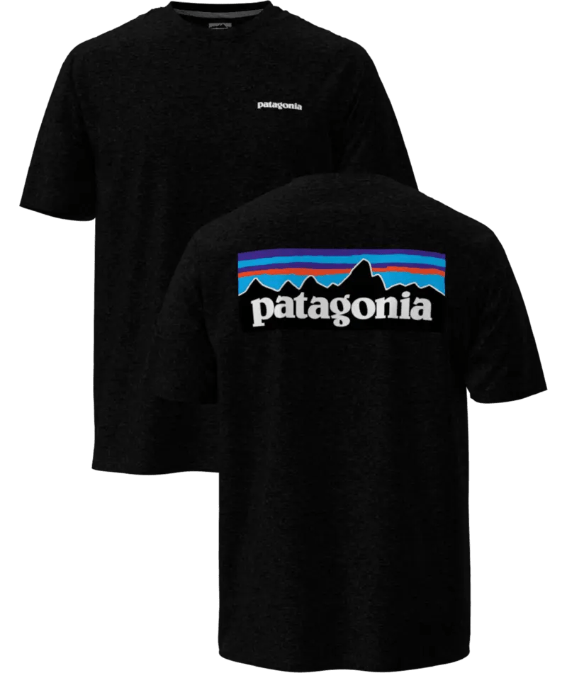 Men's P - 6 Logo Responsibili - Tee in Black | Patagonia Bend