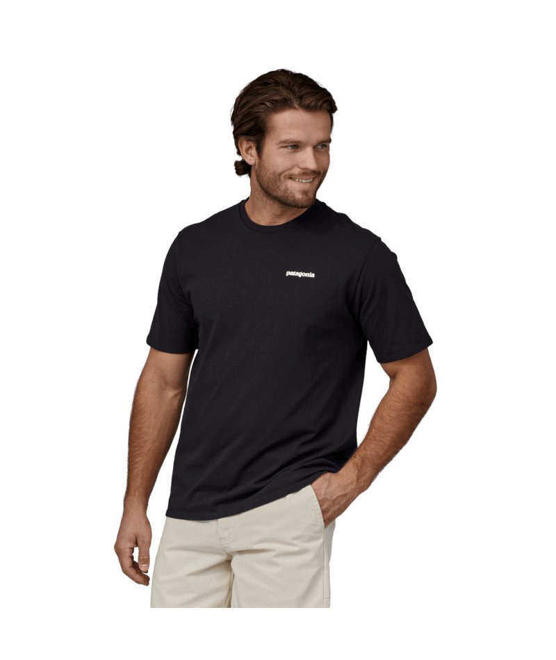 Men's P - 6 Logo Responsibili - Tee in Black | Patagonia Bend