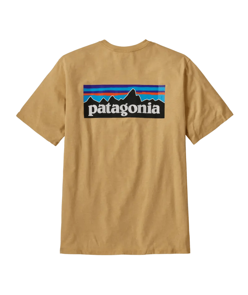 Men's P - 6 Logo Responsibili - Tee in Beeswax Tan | Patagonia Bend