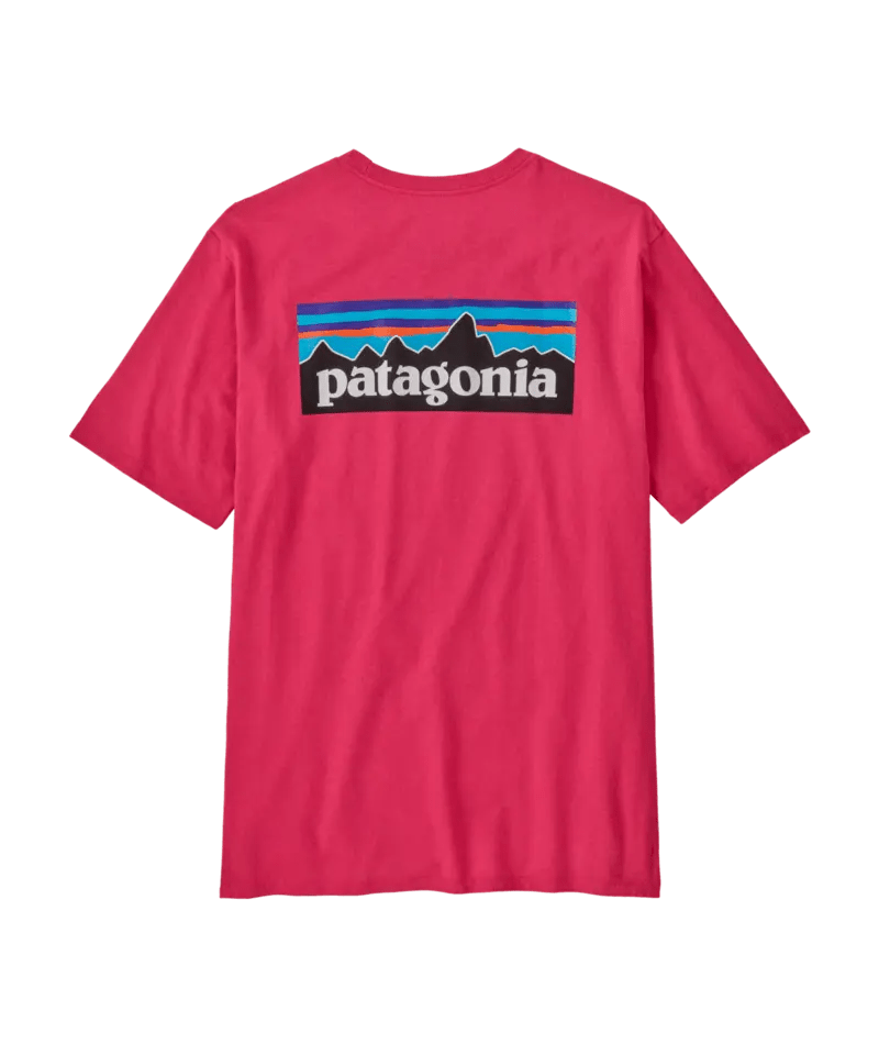 Men's P - 6 Logo Responsibili - Tee in Luminous Pink | Patagonia Bend