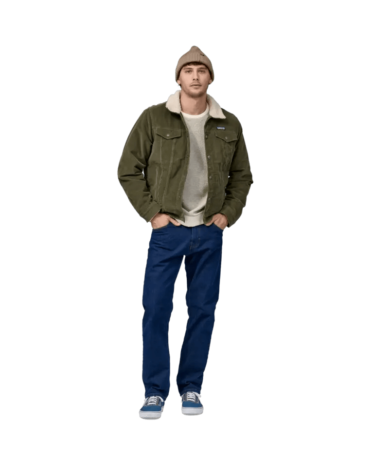 Men's Pile - Lined Trucker Jacket in Basin Green | Patagonia Bend