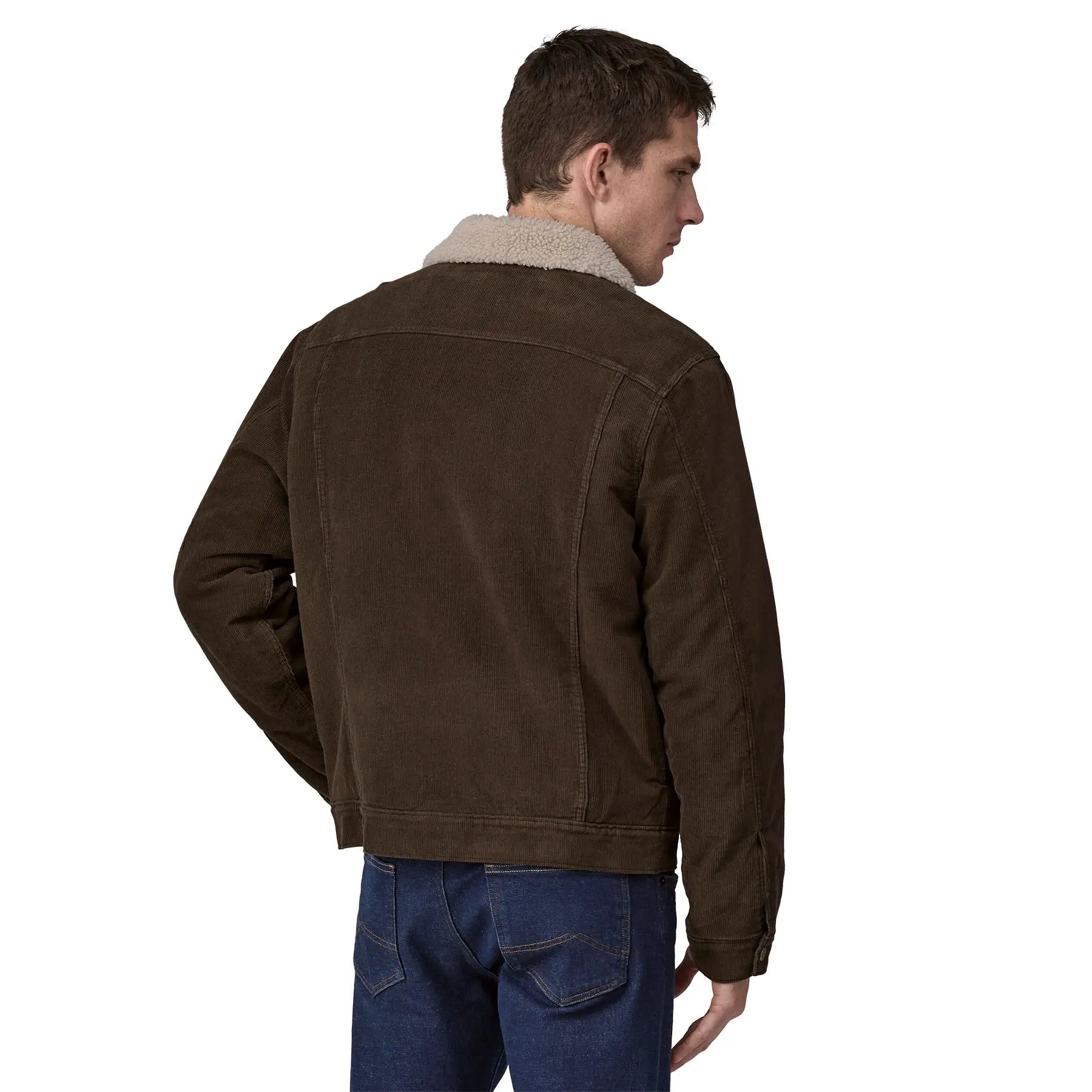 Men's Pile - Lined Trucker Jacket in DARK WALNUT | Patagonia Bend