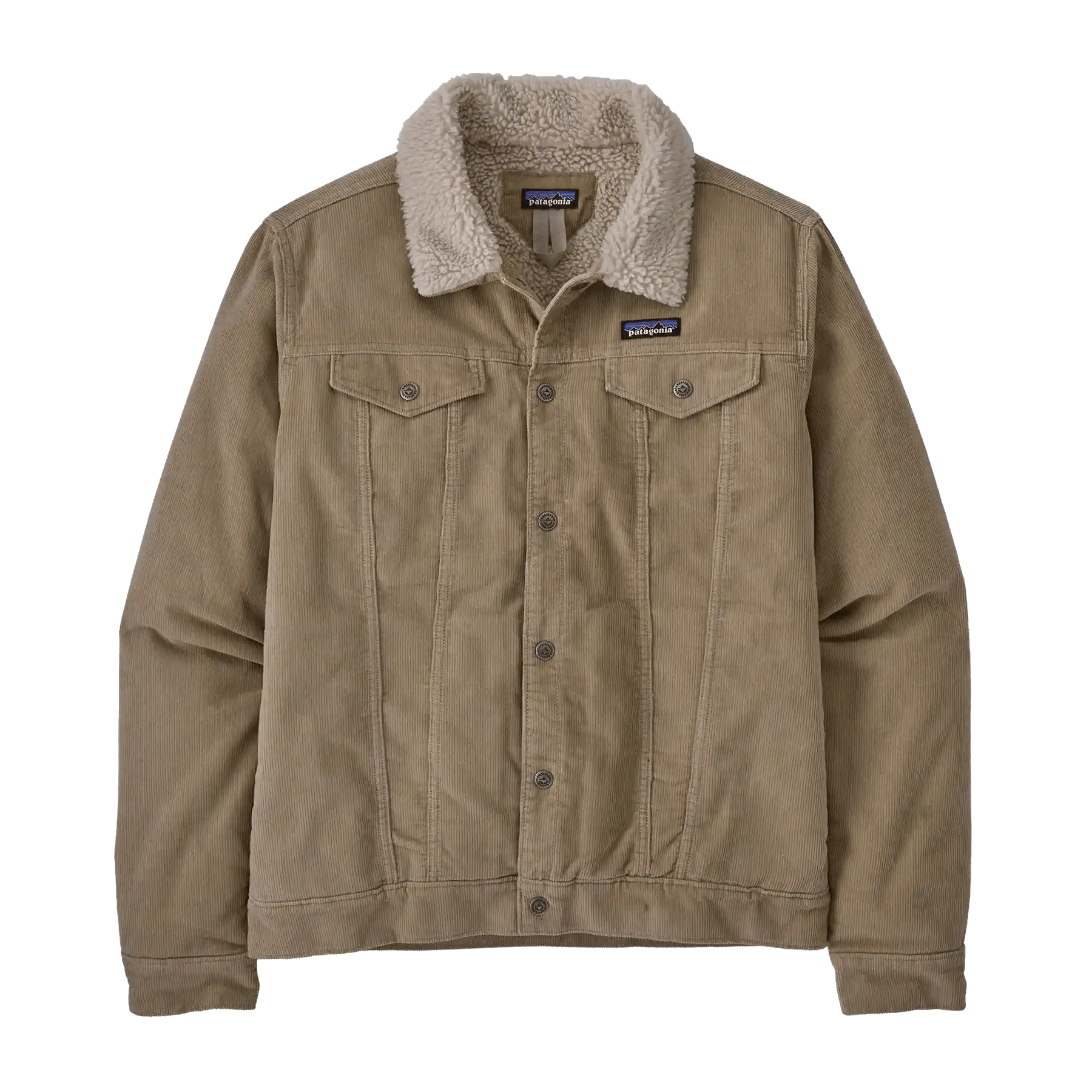 Men's Pile Lined Trucker Jacket in Seabird Grey | Patagonia Bend