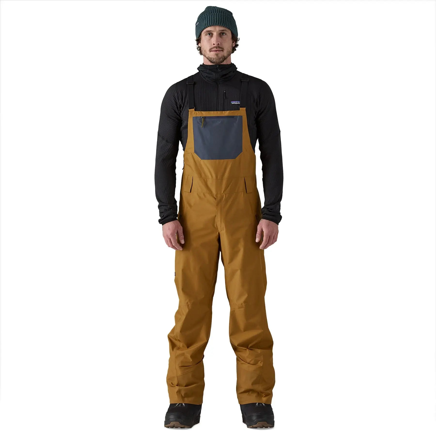 Men's Powder Town Bibs - Regular in Raptor Brown | Patagonia Bend