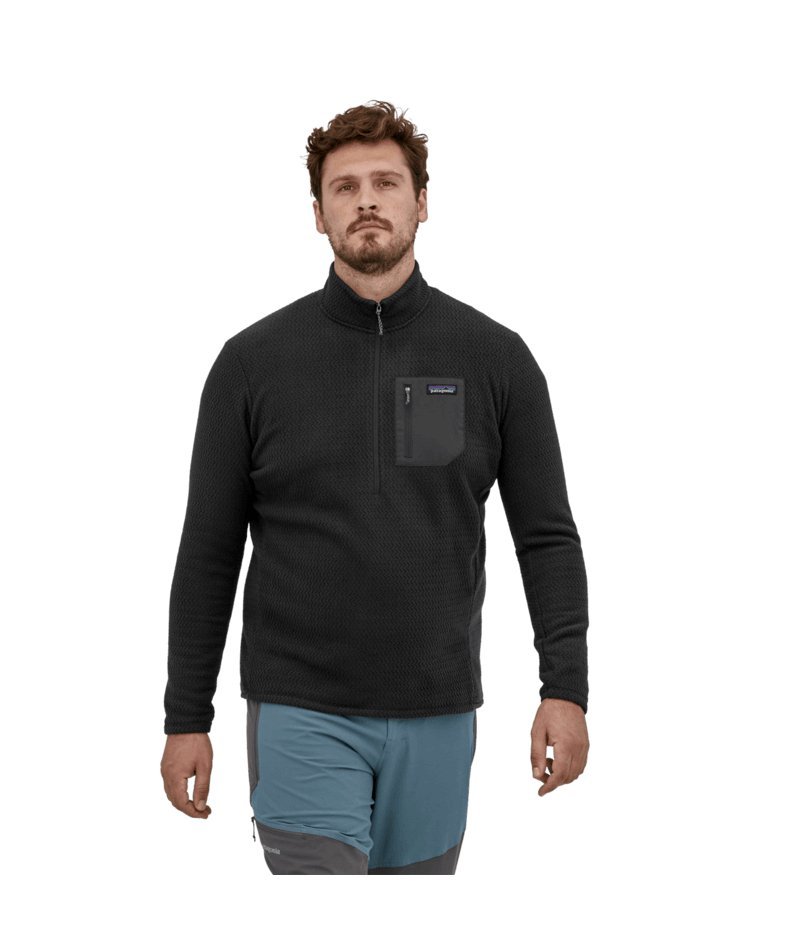 Men's R1 Air Zip Neck in Black | Patagonia Bend