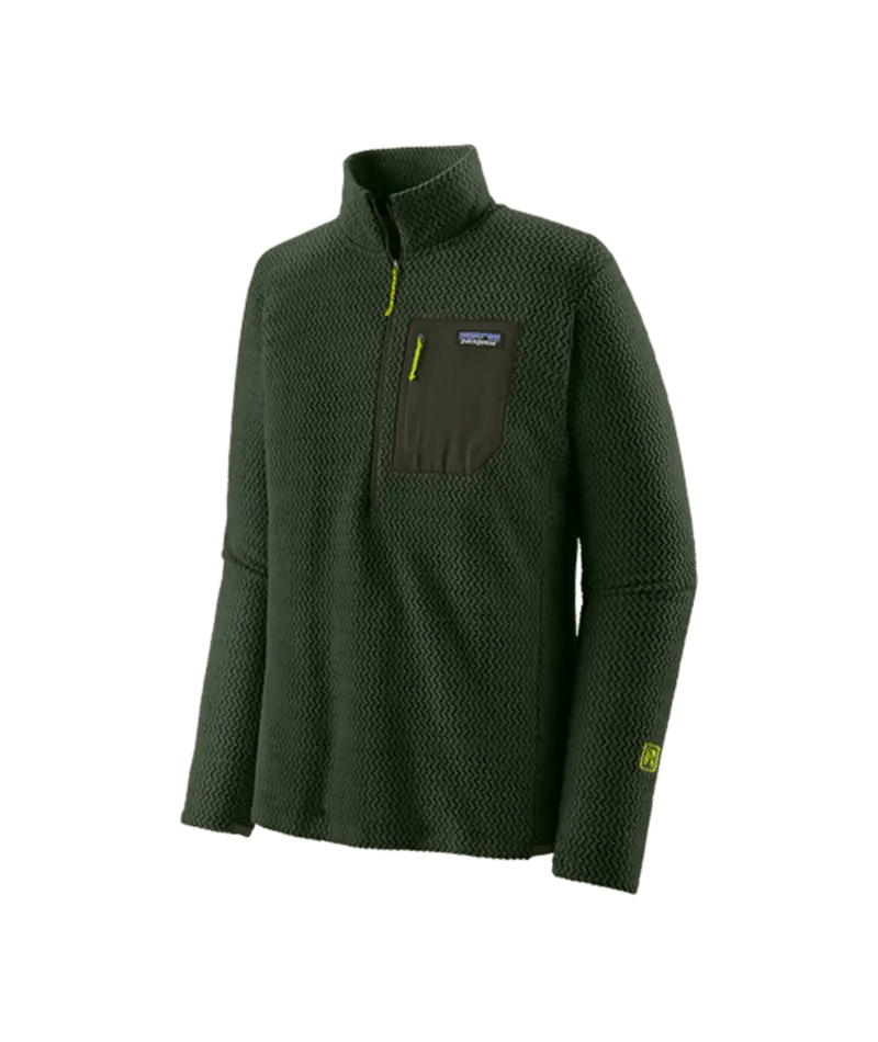 Men's R1 Air Zip Neck in Torrey Pine Green | Patagonia Bend