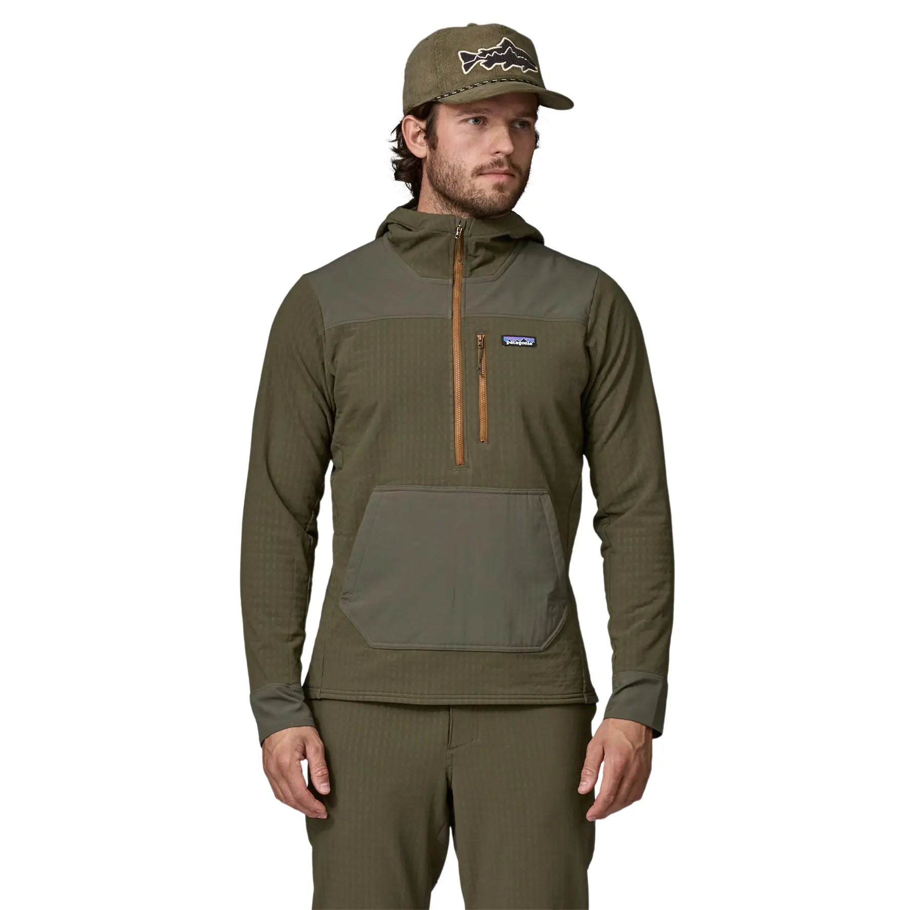 Men's R2® TechFace Pullover in Pine Needle Green | Patagonia Bend