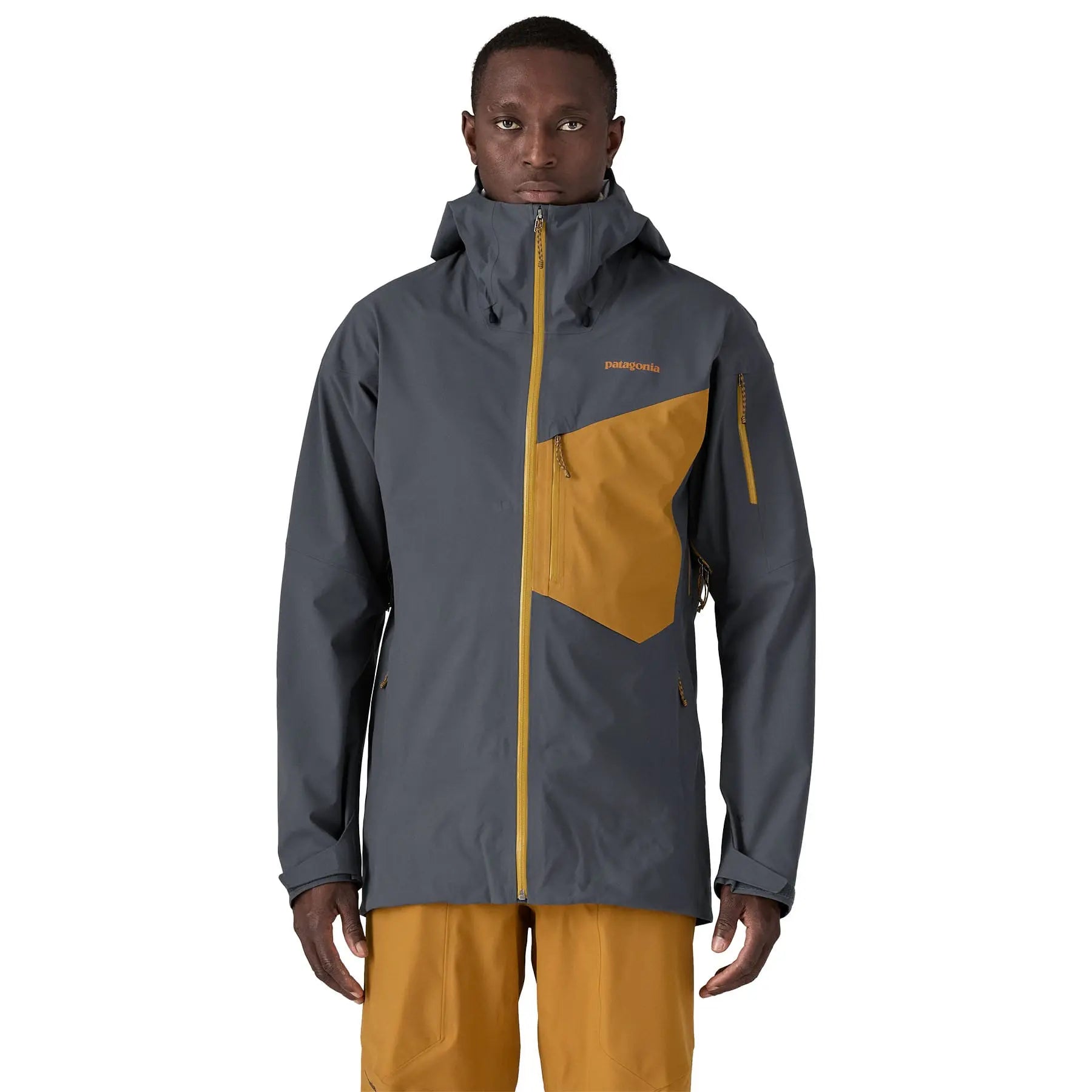 Men's SnowDrifter Jacket in Smolder Blue w/Raptor Brown | Patagonia Bend