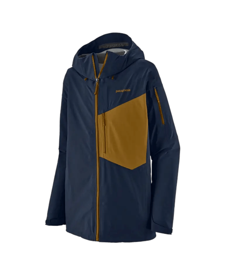 Men's SnowDrifter Jacket in Smolder Blue w/Raptor Brown | Patagonia Bend