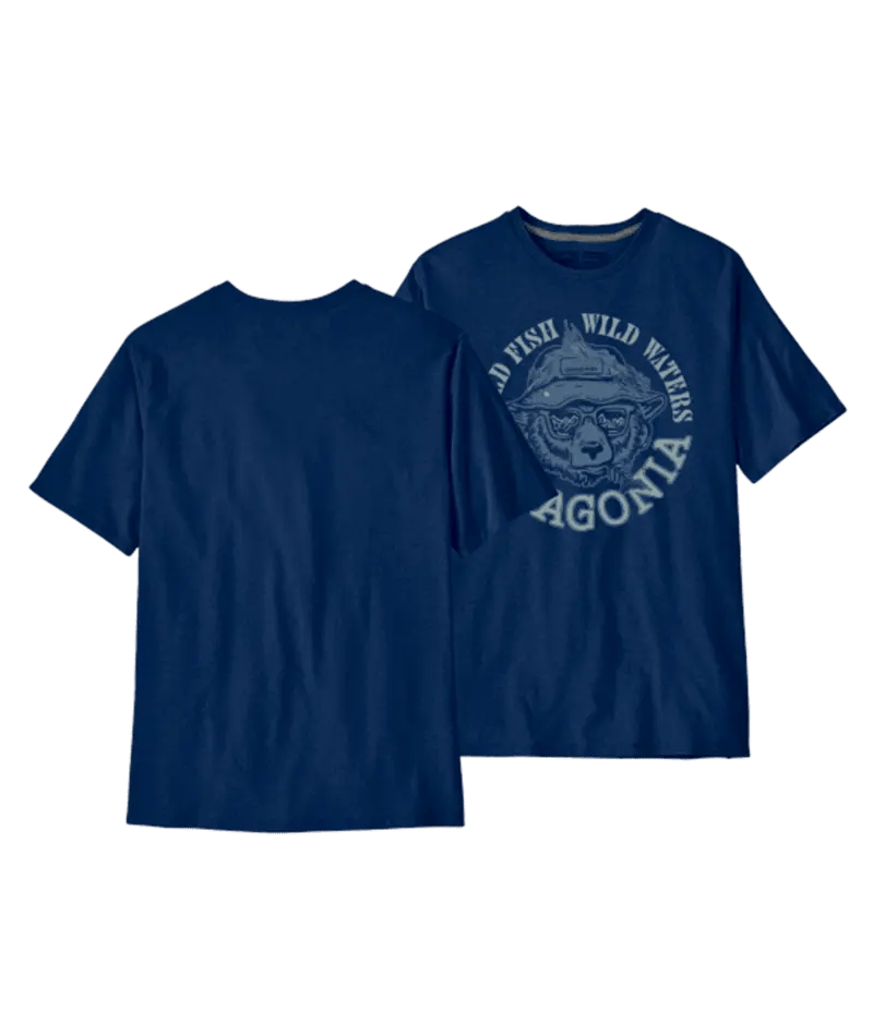 Men's Take a Stand Responsibili - Tee in Wild Grizz: New Navy | Patagonia Bend