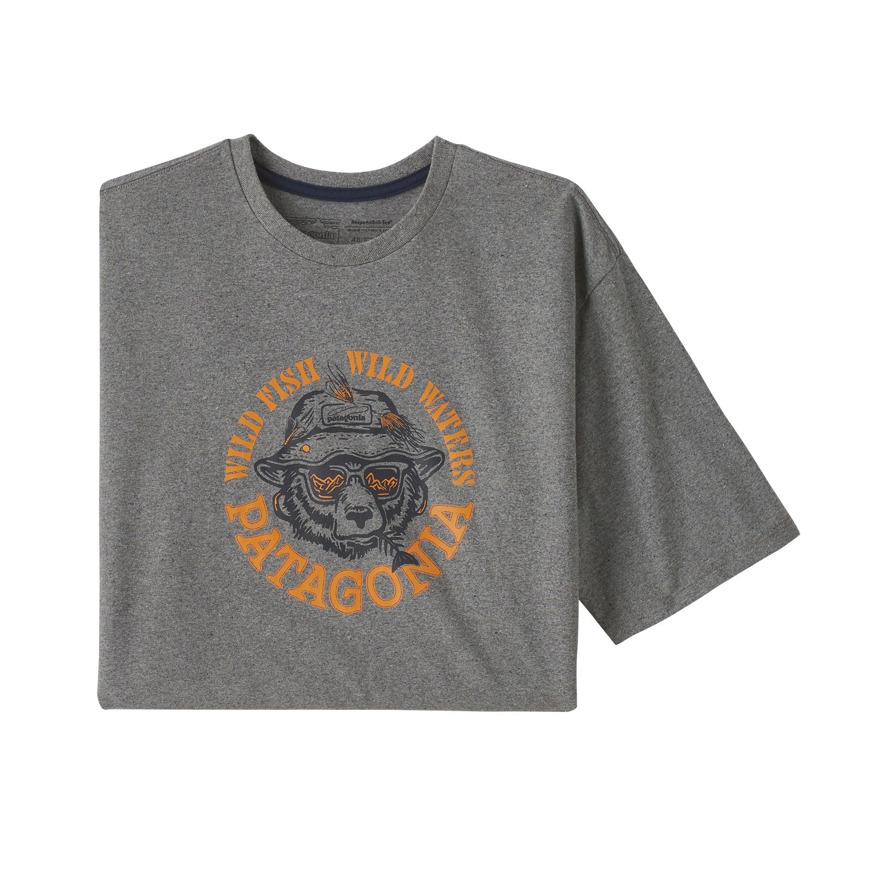 Men's Take a Stand Responsibili - Tee in Wild Grizz: Gravel Heather | Patagonia Bend