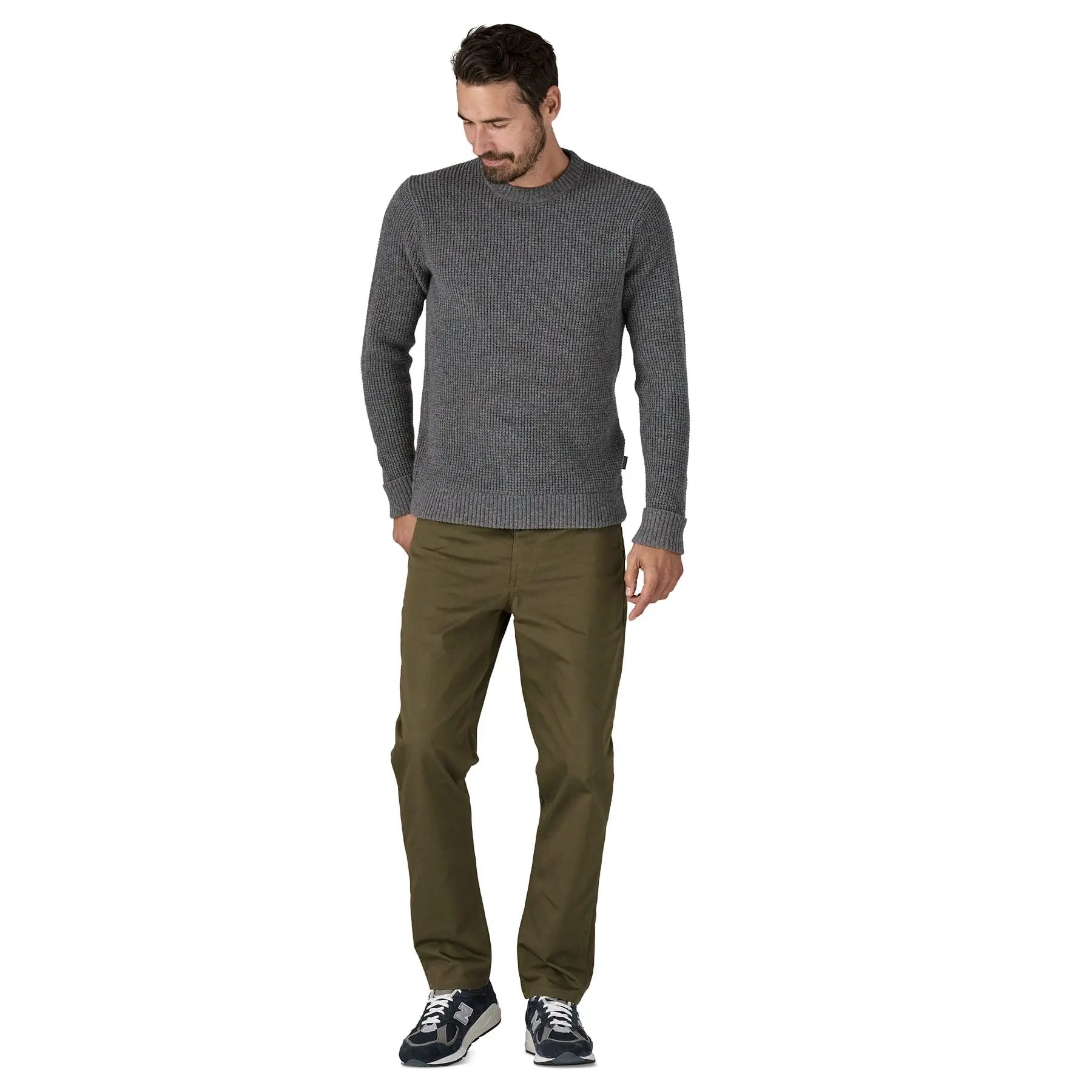 Men's Twill Traveler 5 - Pocket Pants - Regular in Basin Green | Patagonia Bend