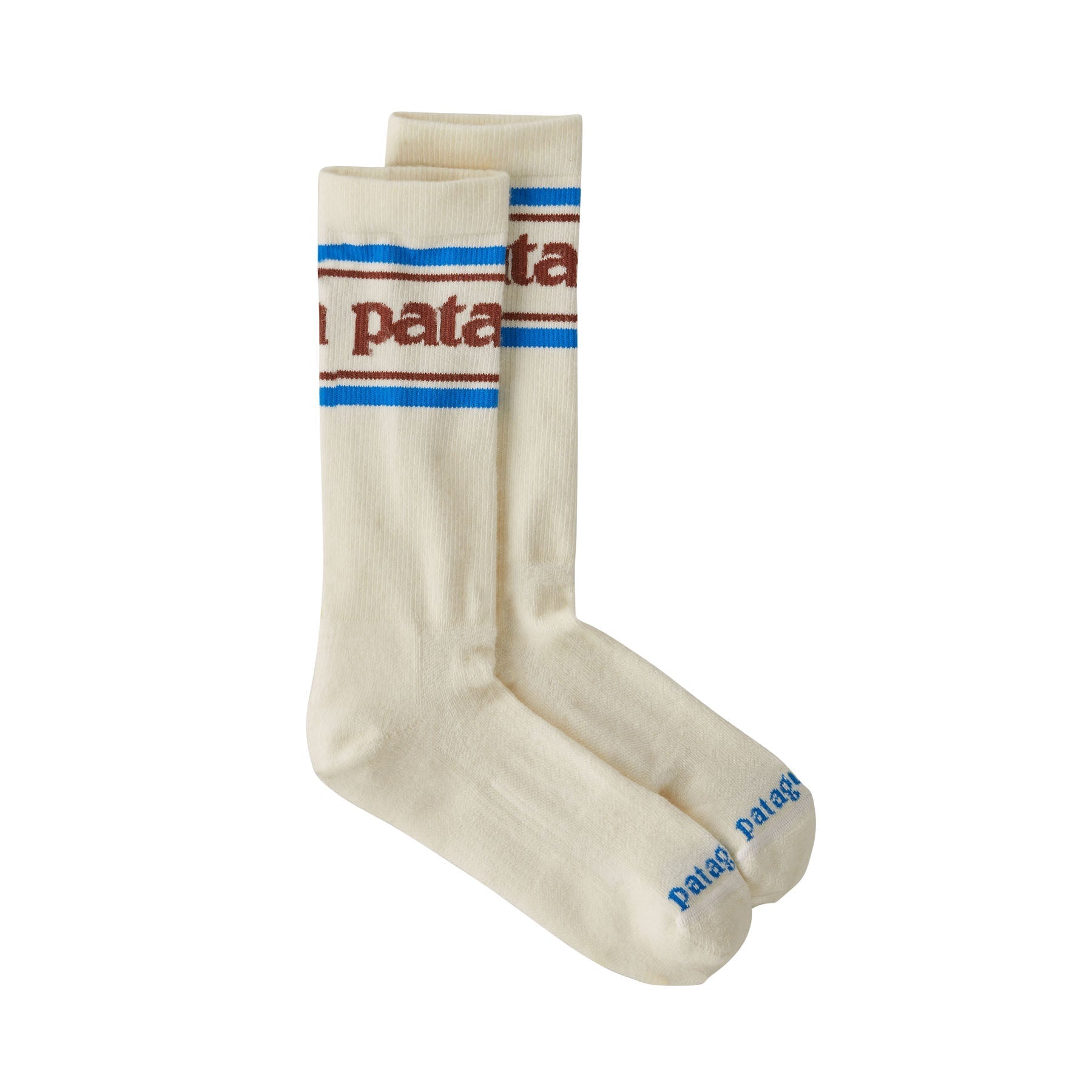 Merino Wool Blend Crew Socks in Birch White | Patagonia Bend