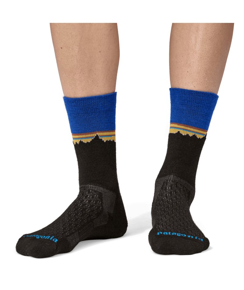 Merino Wool Blend Crew Socks in CLASSIC FITZ ROY: VIKING BLUE | Patagonia Bend