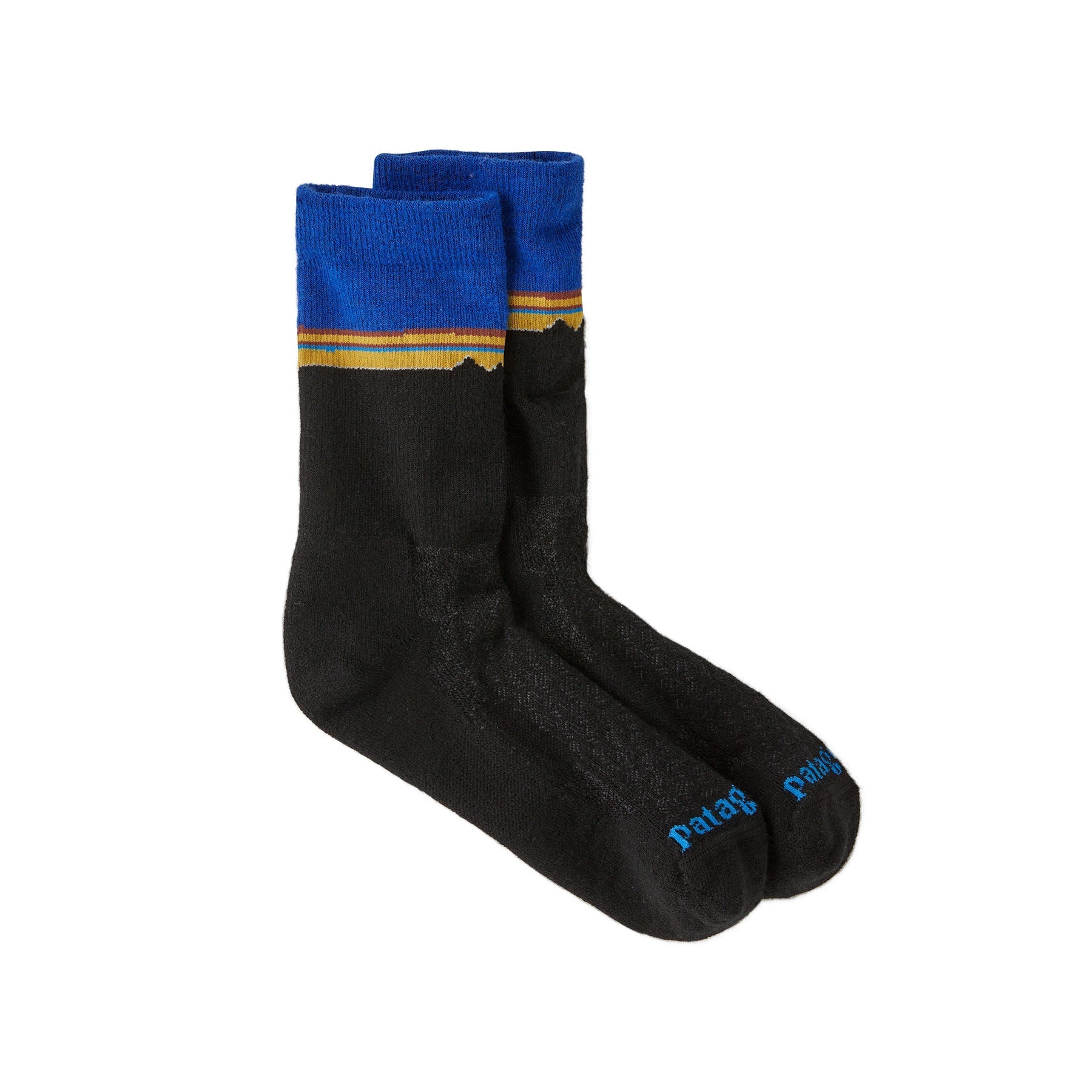 Merino Wool Blend Crew Socks in CLASSIC FITZ ROY: VIKING BLUE | Patagonia Bend