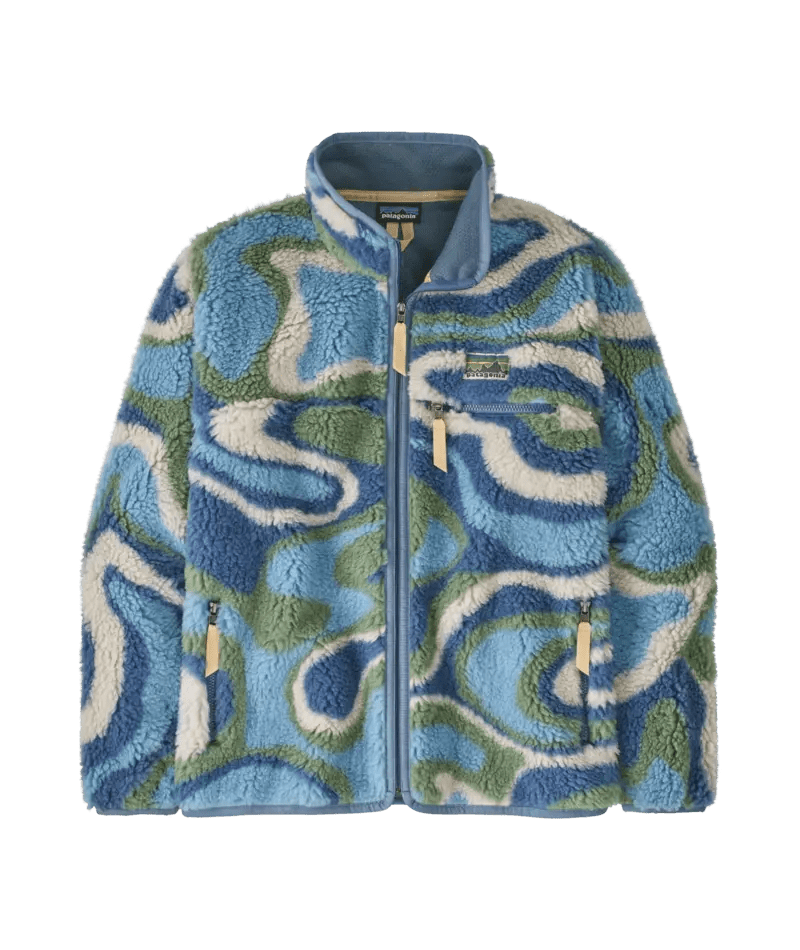 Natural Blend Retro Cardigan in Swirling Earth: Thermal Blue | Patagonia Bend