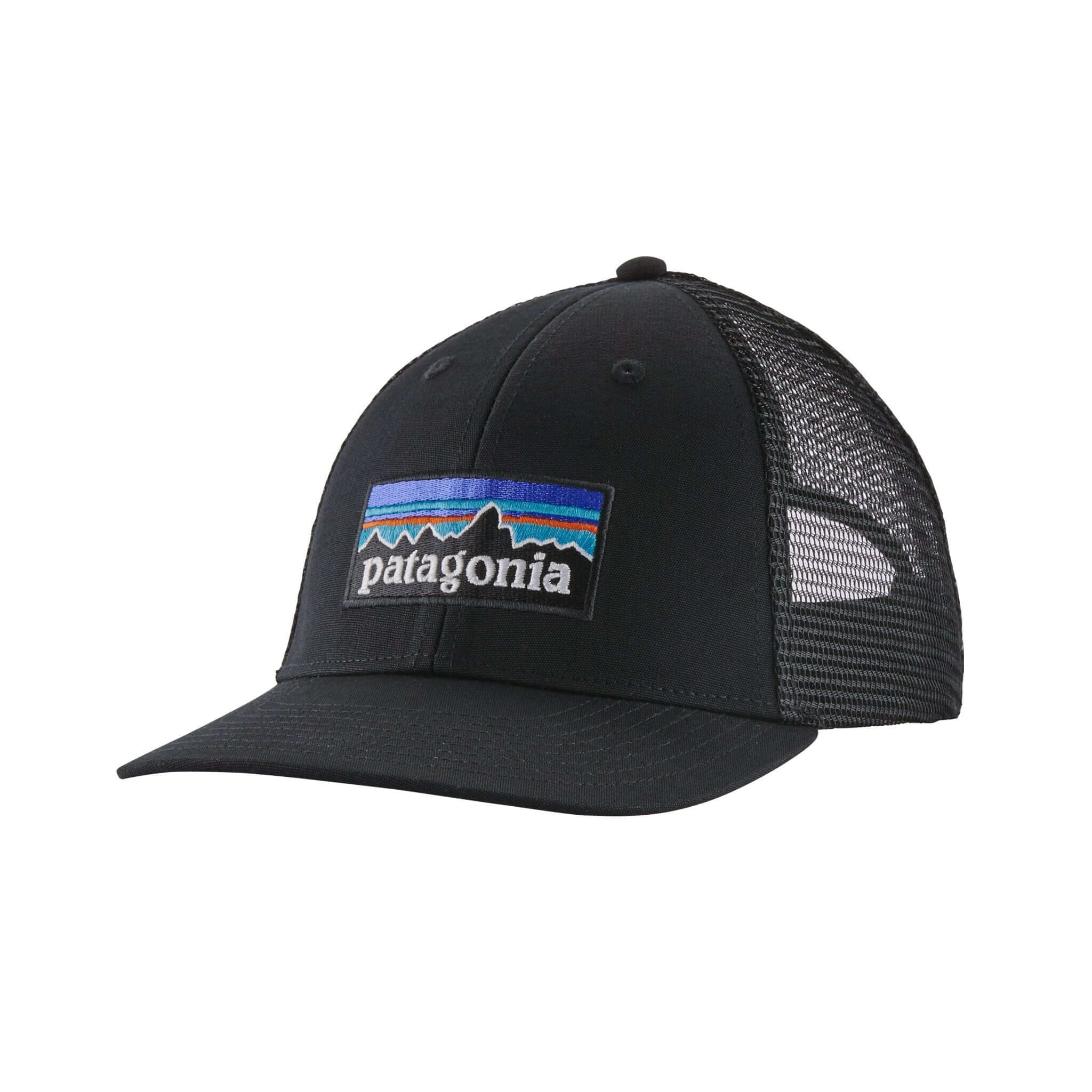 P - 6 Logo LoPro Trucker Hat in Black | Patagonia Bend