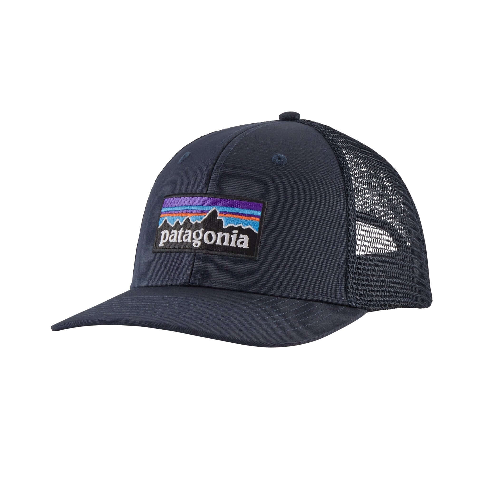 P - 6 Logo Trucker Hat in Navy Blue | Patagonia Bend