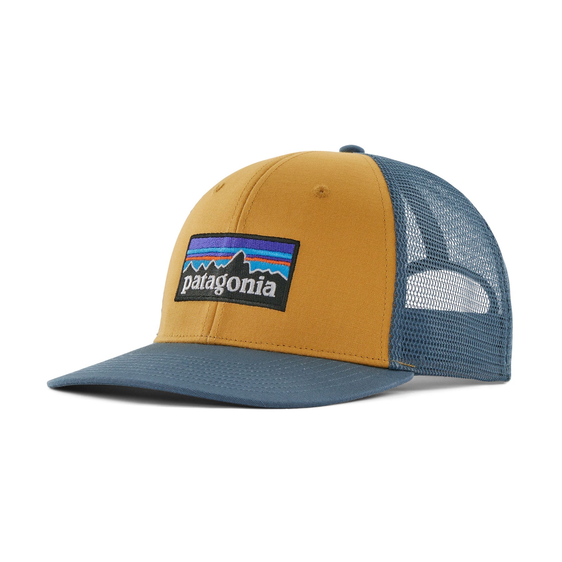 P - 6 Logo Trucker Hat in Pufferfish Gold | Patagonia Bend