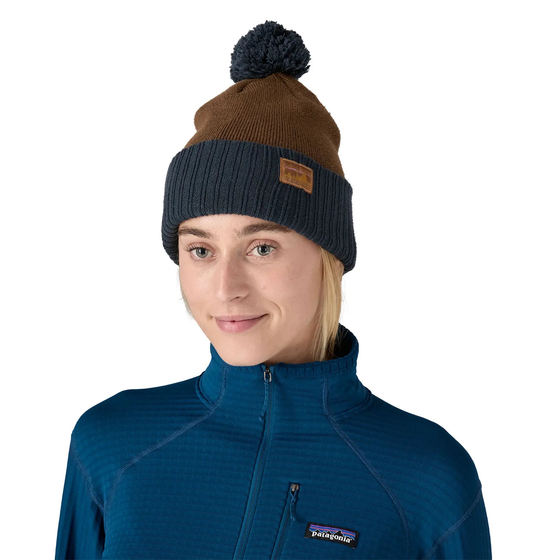 Powder Town Beanie in 73 Skyline: Shelter Brown | Patagonia Bend