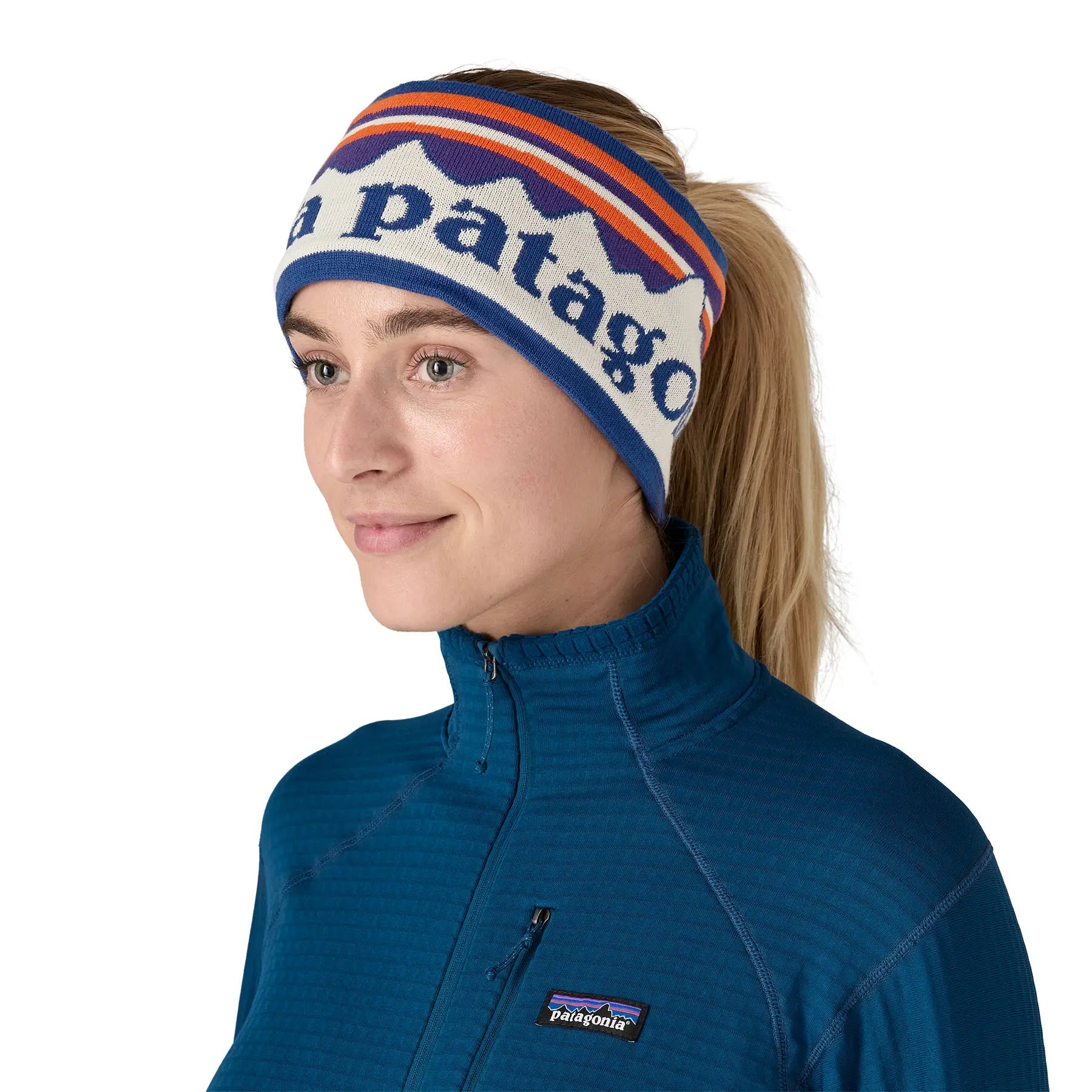 Powder Town Headband in Fitz Roy Sunrise Knit: Birch White | Patagonia Bend