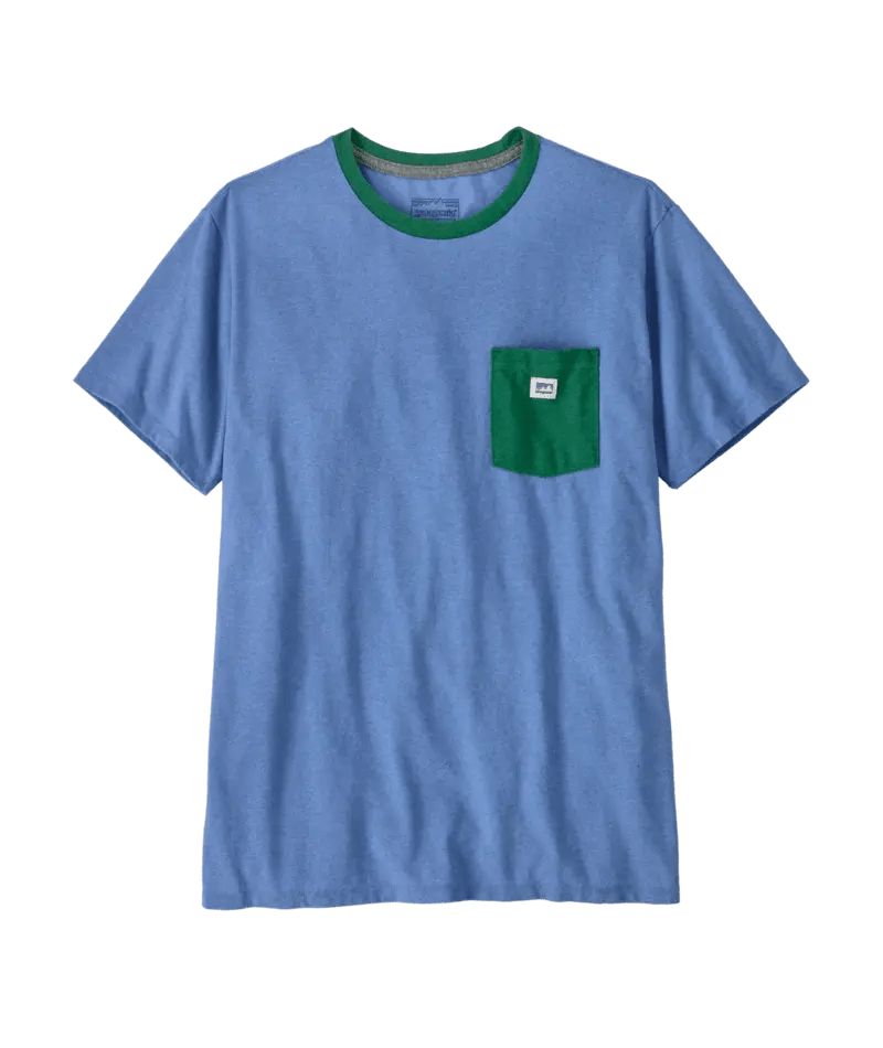 Shop Sticker Pocket Responsibili - Tee in Abundant Blue | Patagonia Bend