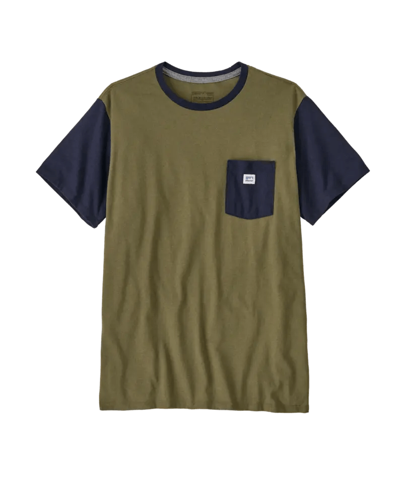 Shop Sticker Pocket Responsibili - Tee in Tent Green | Patagonia Bend