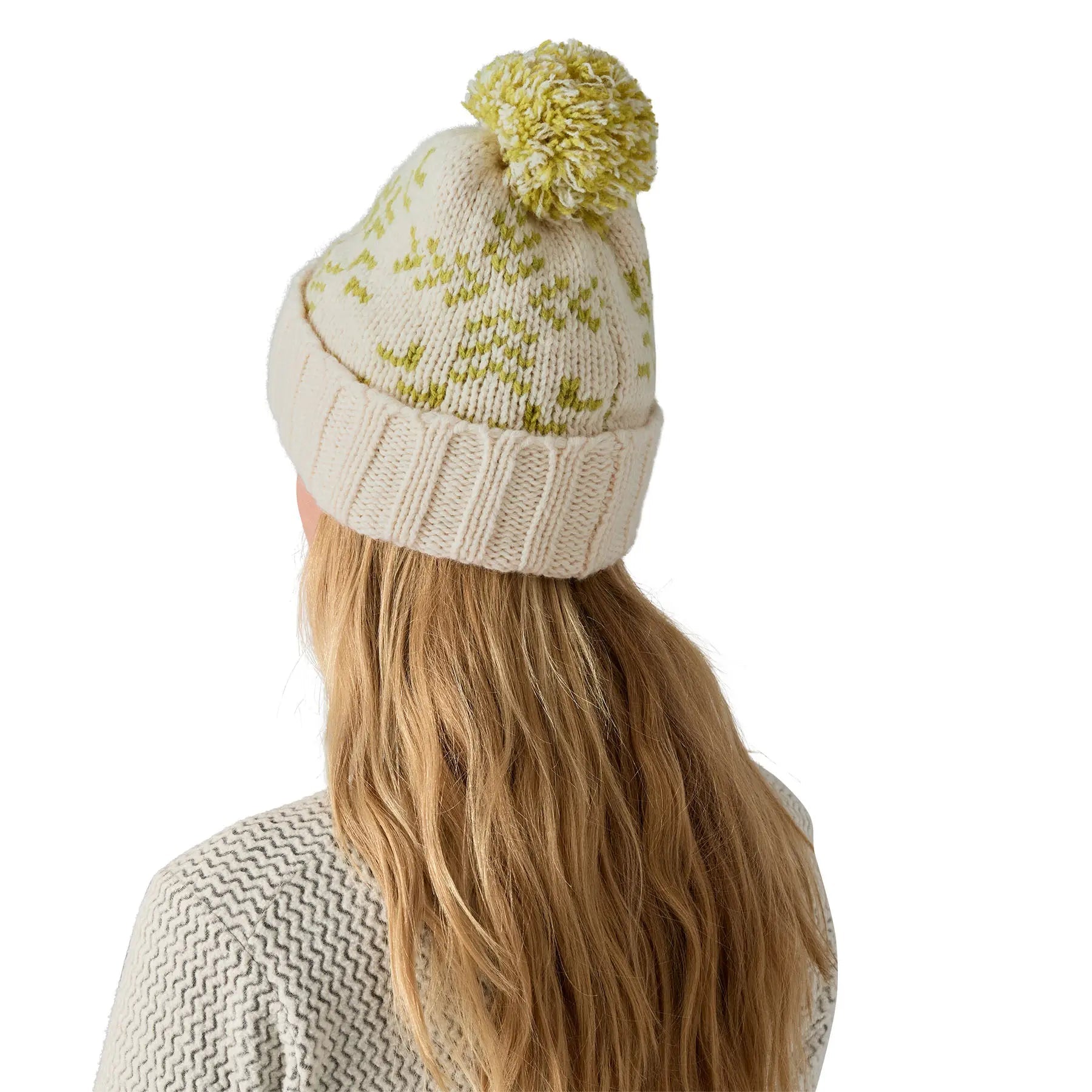 Snowbelle Beanie in Evergreen Flakes: Birch White | Patagonia Bend