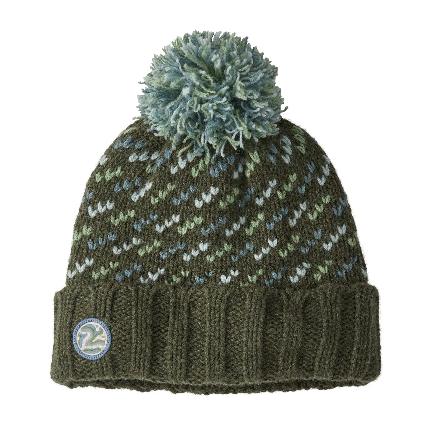 Snowbelle Beanie in Fisherman Stitch: Pine Needle Green | Patagonia Bend