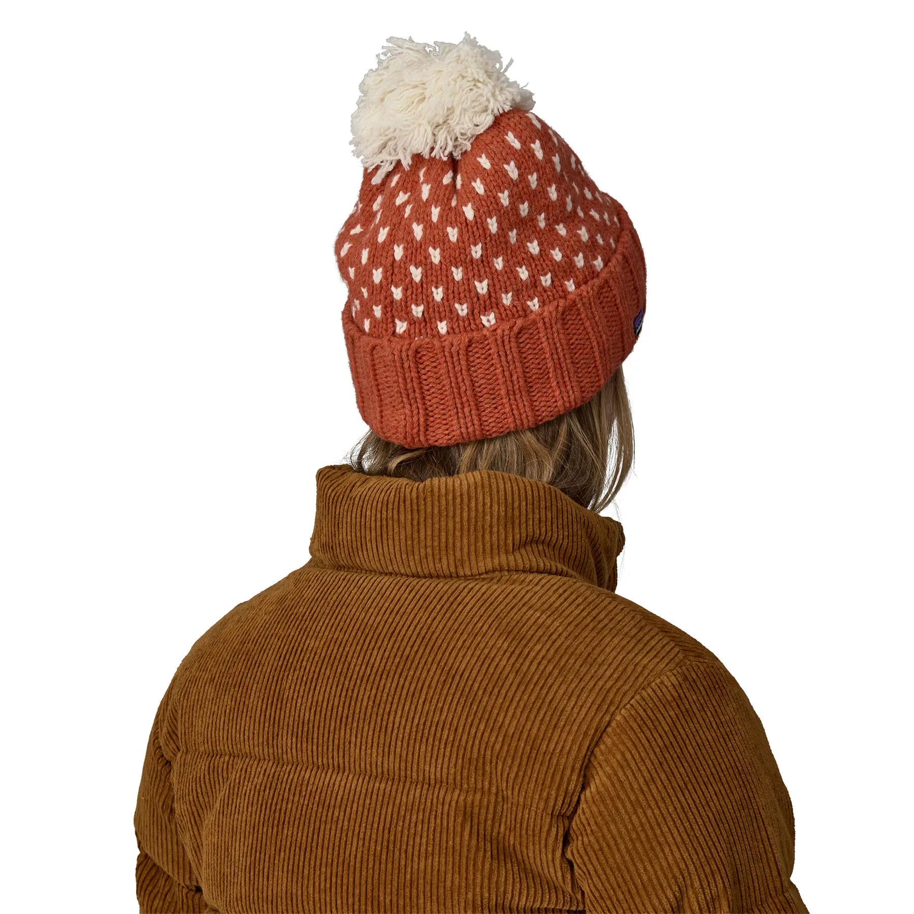 Snowbelle Beanie in Offset Dot: Burnished Red | Patagonia Bend